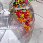 Candy Dispenser Storage Box Large, Sealed Smart Partition Container for Small Candies, Grain, Flour & Pet Food