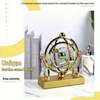 Perpetual Motion Pendulum Desk Decor - Cosmic Swing Solar System Planets Atomic Model Science for Entryways, Bedrooms and Living Spaces