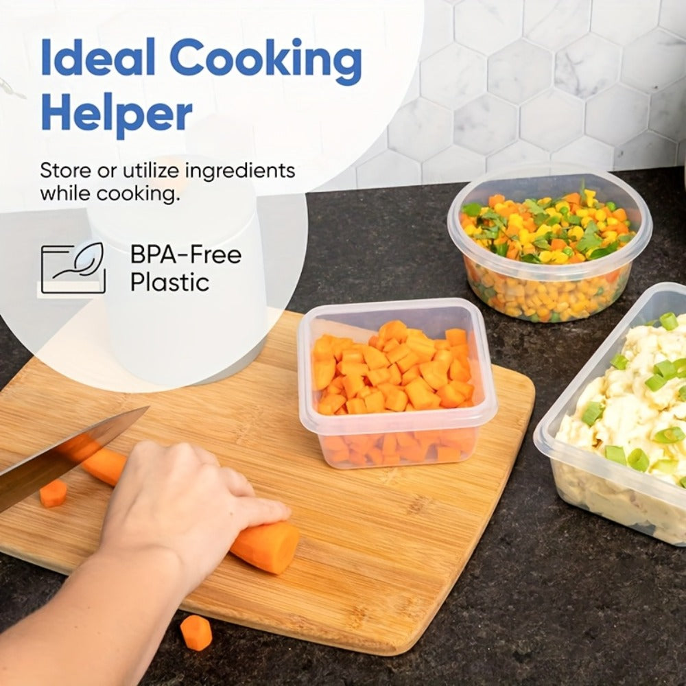 Food Storage Containers Set BPA-Free Airtight – Meal Prep Containers with Easy-Snap Lids Labels & Marker 24 48pcs Pantry Kitchen Organizer