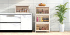 Storage Cabinet 49cm Foldable Rolling Organizer with Translucent Doors and Two to Five Layers