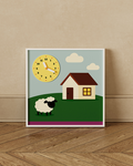 Sheep & House Decorative Clock