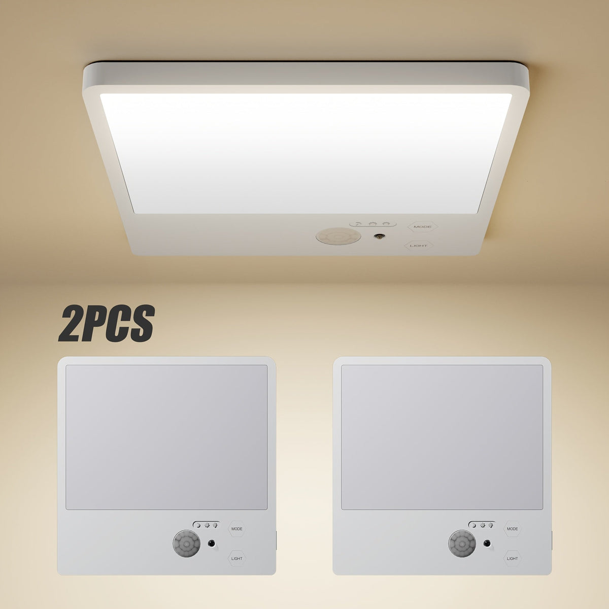 Wireless LED Ceiling Light Motion Sensor Rechargeable Battery Powered 3 Color Temperatures for Home Cooking, Dining and Outdoor Meals