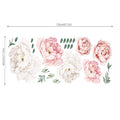 Peony Flower Window Glass Sticker – Anti-Collision Waterproof Decorative Glass Film, European Floral Wall & Window Decal for Home Decor, 17.7 x 47.2 Inches (2 Styles)