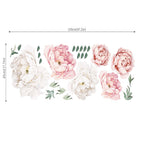 Peony Flower Window Glass Sticker – Anti-Collision Waterproof Decorative Glass Film, European Floral Wall & Window Decal for Home Decor, 17.7 x 47.2 Inches (2 Styles)
