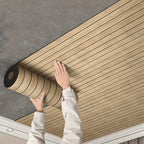 3D Wood Grain Wall Panels Self-Adhesive Peel and Stick Soundproof Grid Board Thick Matte, for Entryways, Bedrooms and Living Spaces