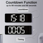 LED Digital Alarm Clock with Dual Alarm, Countdown Timer & 4-Level Dimmer for Bedside Nightstand