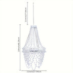 Solar Outdoor Lights 54-LED Hanging Crystal Chandelier in 6-Tier, Oval or Round Style for Gazebo Decor