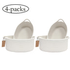 Cotton Rope Storage Baskets with Handles in 2- or 4-Pack Oval Color Options for Shelves and Rooms
