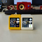 WiFi Weather Station Desktop Clock - Mini Smart Display Temperature Humidity Atmospheric Pressure Wind Speed GIF Animation