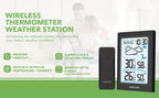 Home Weather Station | Wireless Indoor Outdoor Forecast Alarm Clock