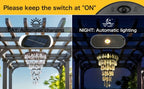 Solar Outdoor Lights 54-LED Hanging Crystal Chandelier in 6-Tier, Oval or Round Style for Gazebo Decor