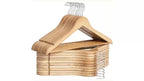 Solid Wood Clothes Hangers, 10/20/30 Pack Champagne Sturdy Wooden Coat Hangers for Jackets, Dresses & Heavy Coats