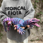 Giant Lizard Figurine 21 Inch 3D Printed – Realistic Reptile Animal Model Openable Mouth Easy 3-Part Assembly 7 Color Styles, Desk Decor Unique Gift for Kids Adults Reptile Lovers
