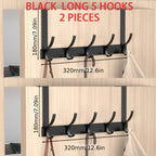 Over Door Hook Hanger with 5-6 Hooks, No Drill Metal Door Organizer for Hats Keys Bags Entryway Bathroom Bedroom