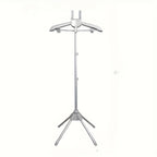 Telescopic Garment Drying Stand with Three Rotating Hanger Arms, Adjustable Height and Gray or Black Finish