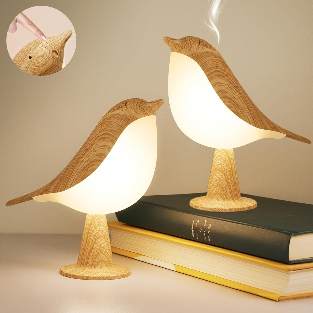 Magpie Bird Desk Lamp 2 Pack 16 Color Dimmable Cordless Night Light USB Charging Touch for Entryways, Bedrooms and Living Spaces