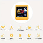 WiFi Weather Station Desktop Clock - Mini Smart Display Temperature Humidity Atmospheric Pressure Wind Speed GIF Animation