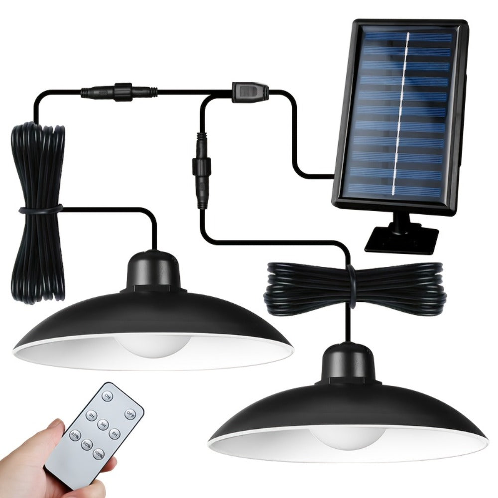 Solar Pendant Light Indoor Outdoor Hanging Light Fixture 3200mAh Rechargeable - 3 Brightness for an Everyday Personal Care Routine