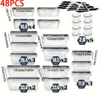 Food Storage Containers Set BPA-Free Airtight – Meal Prep Containers with Easy-Snap Lids Labels & Marker 24 48pcs Pantry Kitchen Organizer