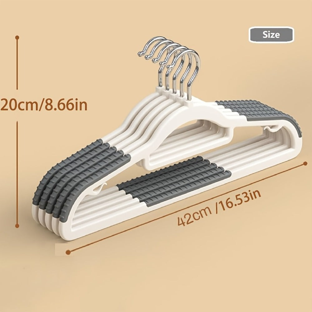 50-Piece Clothes Hanger Set with Eight Clasps, Padded Shoulder Strips and Swivel Hooks in Orange or Grey
