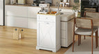 Storage Cabinet 12-Gallon Tilt-Out Trash Bin Enclosure with Top Drawer and Two Color Options