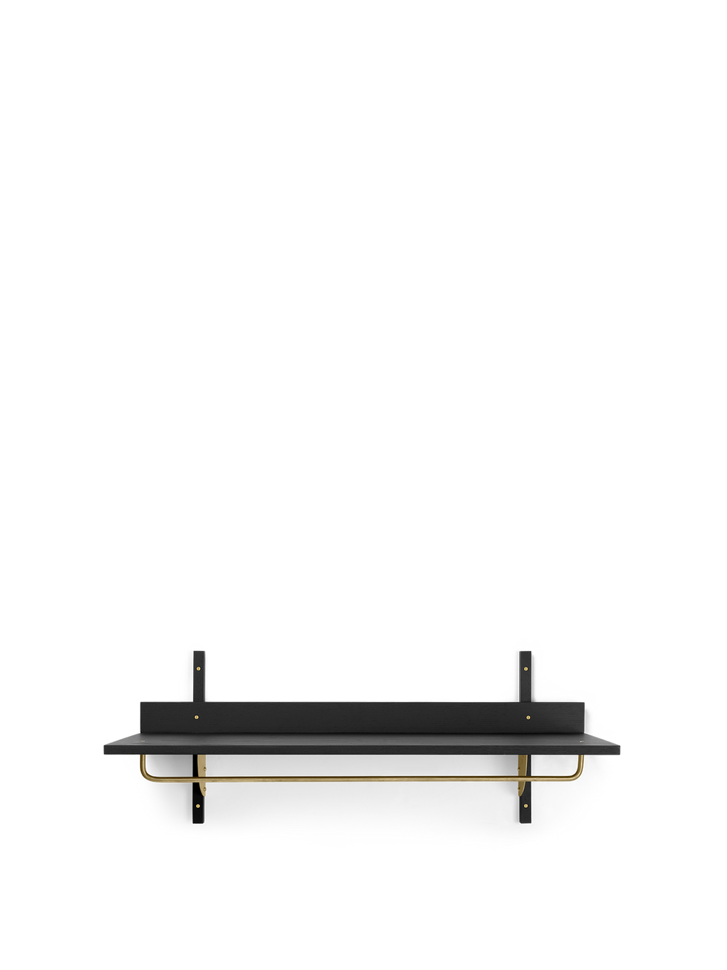 Sector Rack Shelf - Black Ash/Brass