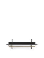 Sector Rack Shelf - Black Ash/Brass