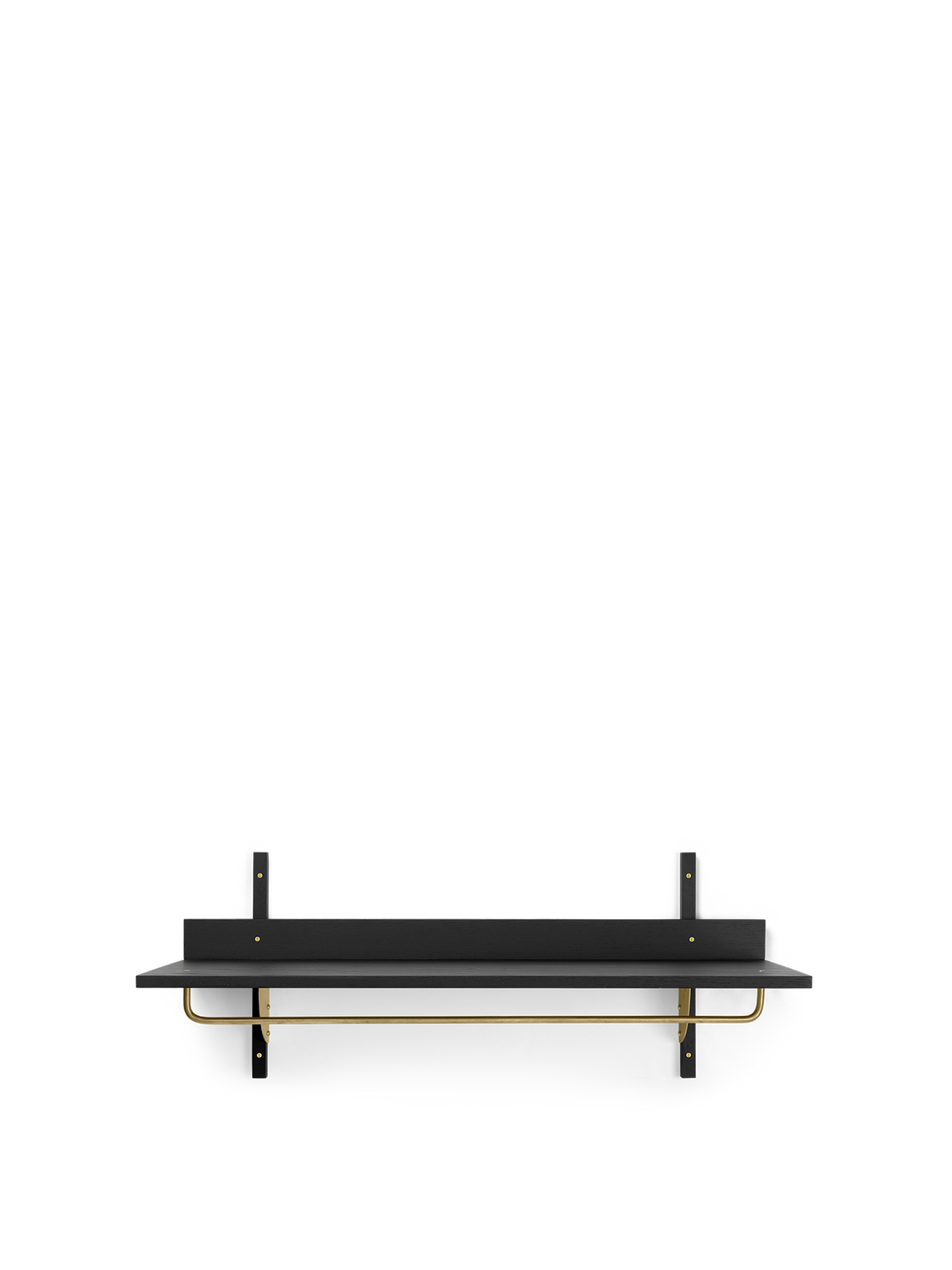 Sector Rack Shelf - Black Ash/Brass