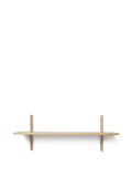 Sector Shelf - Single - Wide - Natural Oak/Brass