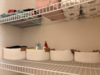 Cotton Rope Storage Baskets Set of 5 with Leather Handles in Four Color Options for Home Organization