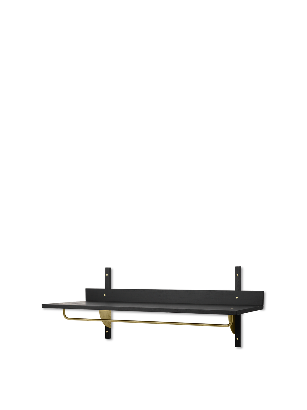 Sector Rack Shelf - Black Ash/Brass