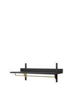 Sector Rack Shelf - Black Ash/Brass