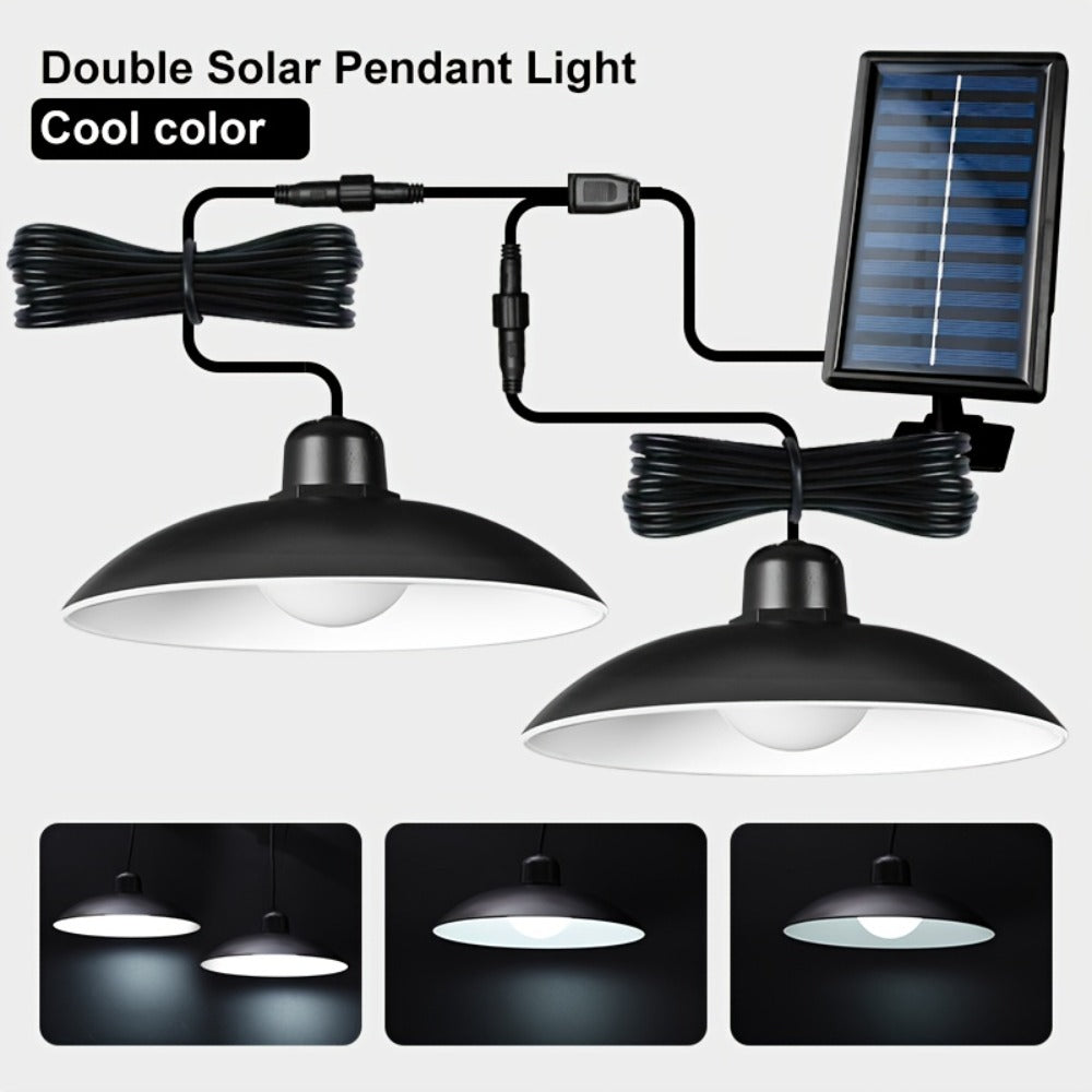 Solar Pendant Light Indoor Outdoor Hanging Light Fixture 3200mAh Rechargeable - 3 Brightness for an Everyday Personal Care Routine