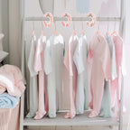 Baby Hangers Pink Velvet Nursery Closet Kids Clothes Hangers with Size Dividers for Infant Toddler Girls Boys 50/30pcs