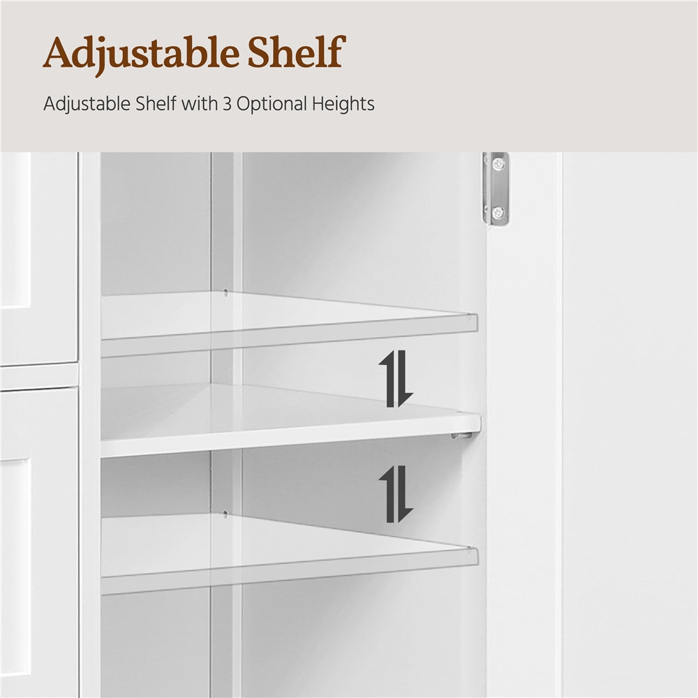 Storage Cabinet Three-Drawer MDF Organizer with Open Shelf, Adjustable Cupboard and Five Colors