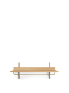 Sector Rack Shelf - Natural Oak/Brass