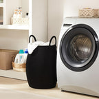 Laundry Hamper Basket Large Bohemian Foldable Clothes Hamper with Extended Handle - Fabric Oval Storage Bin for Bedroom Dorm Hotel, Space-Saving Tall Cloth Basket 22 Inch, Collapsible Laundry Basket