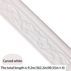 3D Self-Adhesive Foam Baseboard Wall Trim Sticker Waterproof Peel and Stick Carved Wallpaper Border Skirting for Home Decor White Silver Gray Copper Gold 4 8 12 Rolls