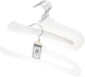 Velvet Pant Hangers Open End,8 Pack Non Slip White Felt Trouser Hangers