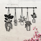 Metal Flower Wall Art Rustic Farmhouse Decor, Minimalist 3D Floral Wall Sculpture for Living Room Bedroom Bathroom Dining Room