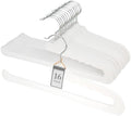 Velvet Pant Hangers Open End,16 Pack Non Slip White Felt Trouser Hangers