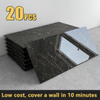 Peel and Stick Wall Panels Marble Pattern Self-Adhesive PVC Wall Tiles Backsplash Stickers for Entryways, Bedrooms and Living Spaces