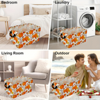 Soft Open-Top Printed Storage Bin with Side Handles and Cat, Dog, Pumpkin, Duck or Dachshund Designs