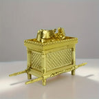 Ark of the Covenant Figurine – Golden Artisan Tabletop Statue, Spiritual Religious Decor for Home & Office, Hanukkah, Easter & Ramadan Gift Ornament, Indoor Outdoor Display, Medium & Large