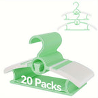 Adjustable Kids Clothes Hangers in 20 or 60-Piece Packs, 11–14 Inch Width Range and Four Nursery Colors