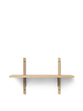 Sector Shelf - Single - Narrow - Natural Oak/Black Brass