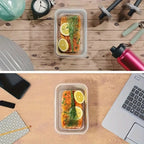 Food Storage Containers Set BPA-Free Airtight – Meal Prep Containers with Easy-Snap Lids Labels & Marker 24 48pcs Pantry Kitchen Organizer
