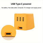 WiFi Weather Station Desktop Clock - Mini Smart Display Temperature Humidity Atmospheric Pressure Wind Speed GIF Animation