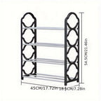 Shoe Cabinet, Furn Mivo 4-Tier Open-Frame Organizer in Black or Pink with Connector Assembly