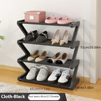 Shoe Rack 4-Tier Stackable Z-Frame Organizer with 16-Pair Capacity and Tool-Free Assembly at Home